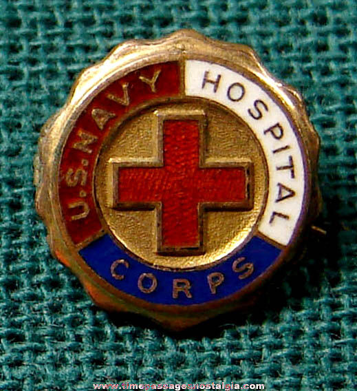 Old Enameled United States Navy Hospital Corps Pin