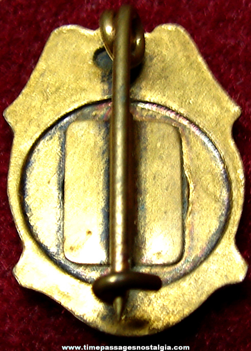 Old Miniature AAA Patrol Service Brass Badge Pin