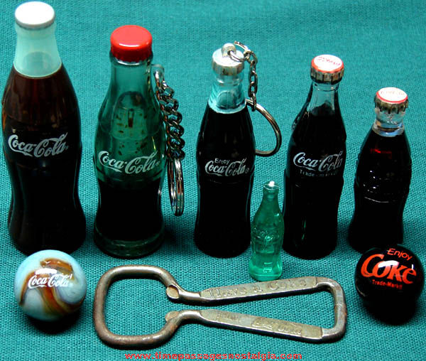 (9) Different Small Coca Cola Advertising Items