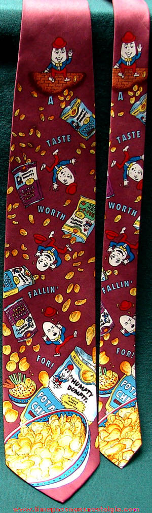 Colorful Unused Humpty Dumpty Potato Chip Advertising Employee Neck Tie