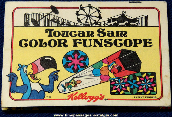 Unused 1982 Kellogg’s Toucan Sam Color Funscope Kaleidoscope Cereal Prize