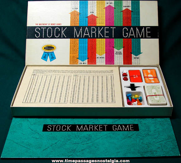 Colorful 1963 Whitman Stock Market Board Game