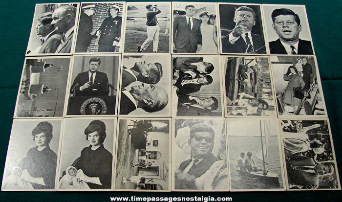 (18) 1964 President John F. Kennedy Topps Bubble Gum Trading Cards