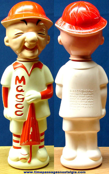 1960s Mr. Magoo Cartoon Character Soaky Bubble Bath Bottle