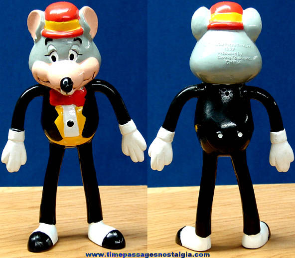 1992 Chuck E. Cheese Arcade Pizza Restaurant Advertising Character Bendy Figure