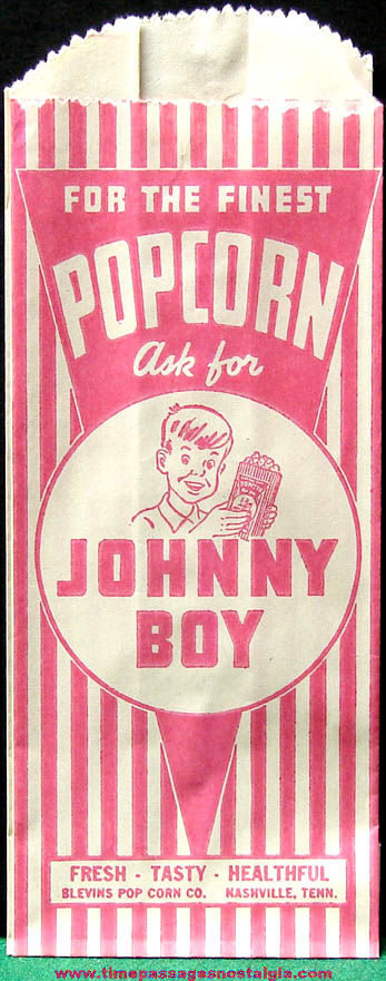 (7) Different Old Unused Popcorn Advertising Bags