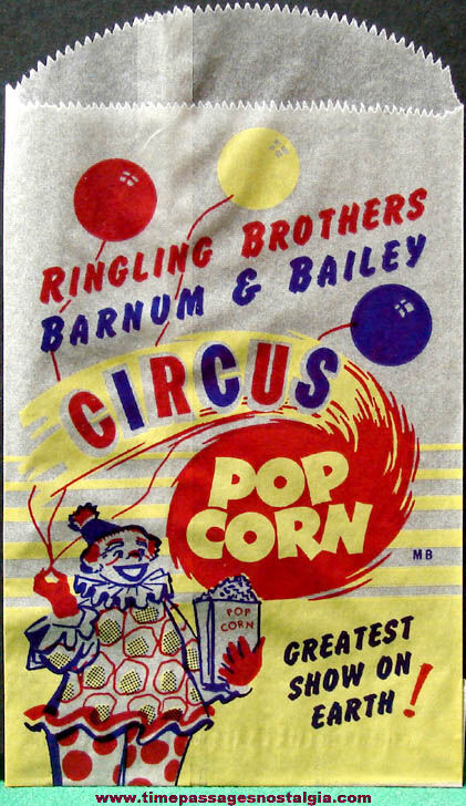 (7) Different Old Unused Popcorn Advertising Bags