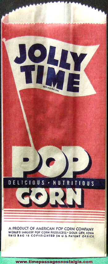 (7) Different Old Unused Popcorn Advertising Bags