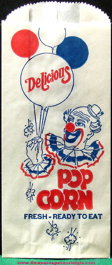 (7) Different Old Unused Popcorn Advertising Bags