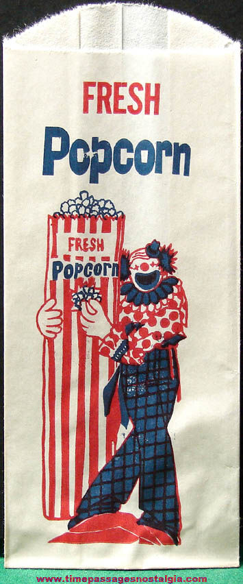 (7) Different Old Unused Popcorn Advertising Bags