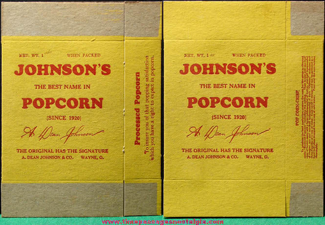 (4) Different Old Unused Popcorn Advertising Boxes