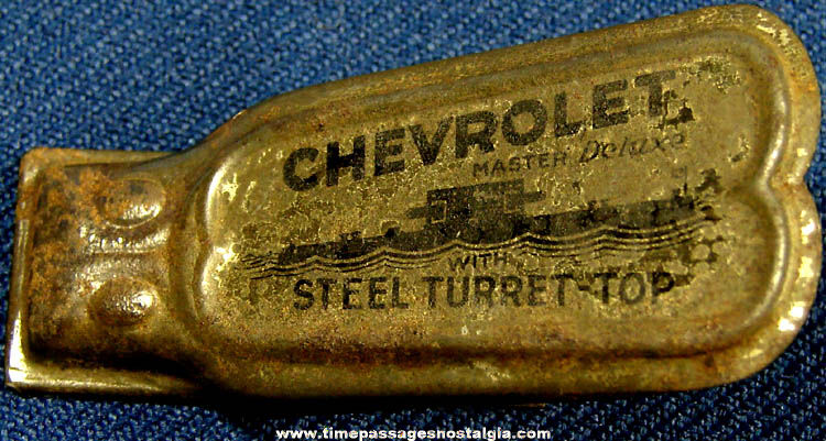 Old Chevrolet Advertising Lithographed Tin Bug Clicker Noisemaker