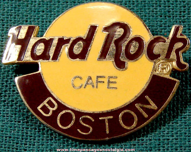 Enameled Boston Hard Rock Cafe Advertising Souvenir Pin