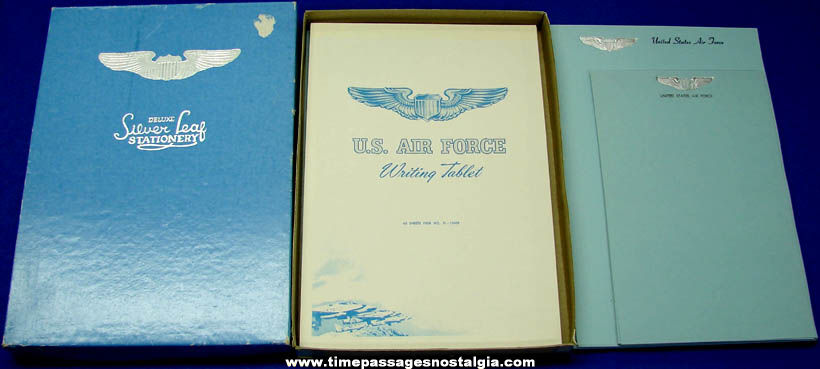 Old Boxed United States Air Force Stationery & Writing Tablets