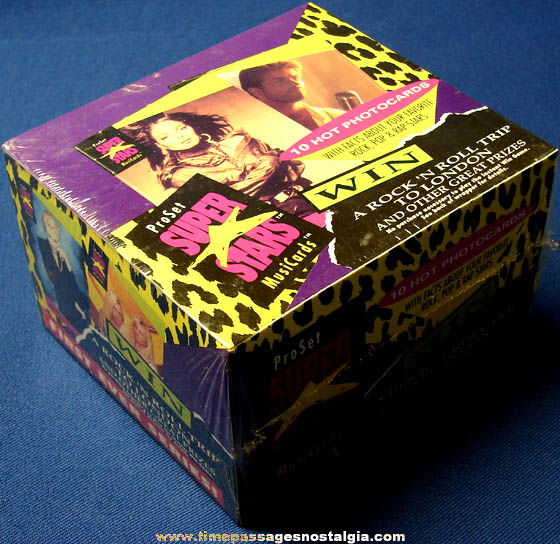 Unopened ©1991 Case Box of ProSet Super Stars First Series Music Cards