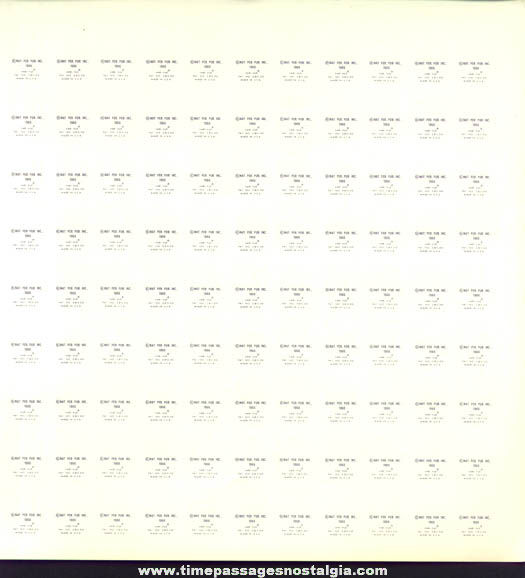 Uncut Sheet of (99) ©1966 Batman Vari-Vue Key Chain Flicker Images