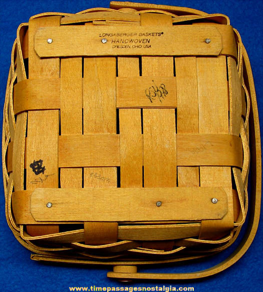 1998 Wooden Longaberger Basket With Handle