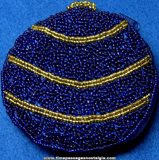 Unused Beaded Ladies Christmas Tree Ornament Change Purse