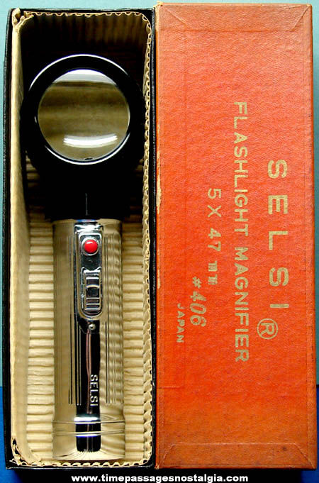 Old Boxed Selsi Flashlight Magnifier