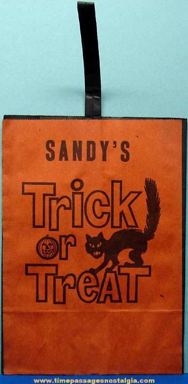 Old Unused Paper Halloween Premium Trick or Treat Candy Bag