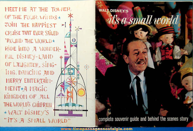 1964 - 1965 New York World’s Fair Walt Disney Exhibit Advertising Souvenir Booklet