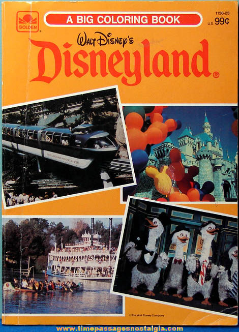 1983 Walt Disney Disneyland Coloring Book