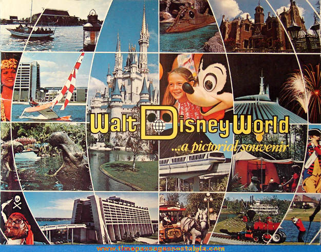 Colorful 1977 Walt Disney World Pictorial Souvenir Booklet
