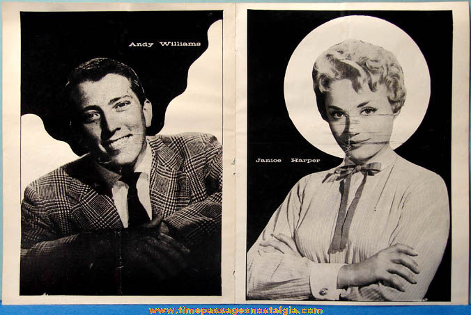 1950s Ricky Nelson Music Magazine Color Centerfold Poster