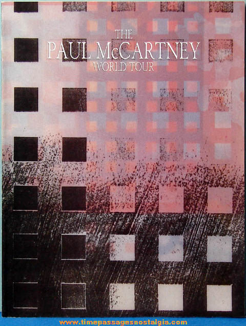 1989 Paul McCartney World Tour Program Book