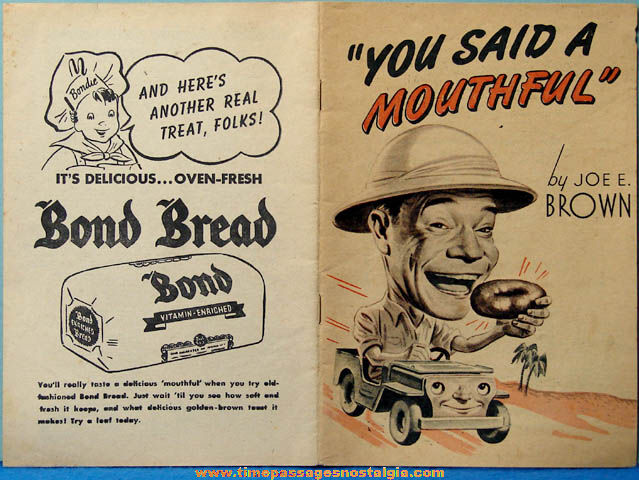 ©1944 Comedian Joe E. Brown Advertising Premium Booklet