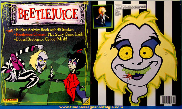 (2) 1990 Beetlejuice Sticker & Activity Books