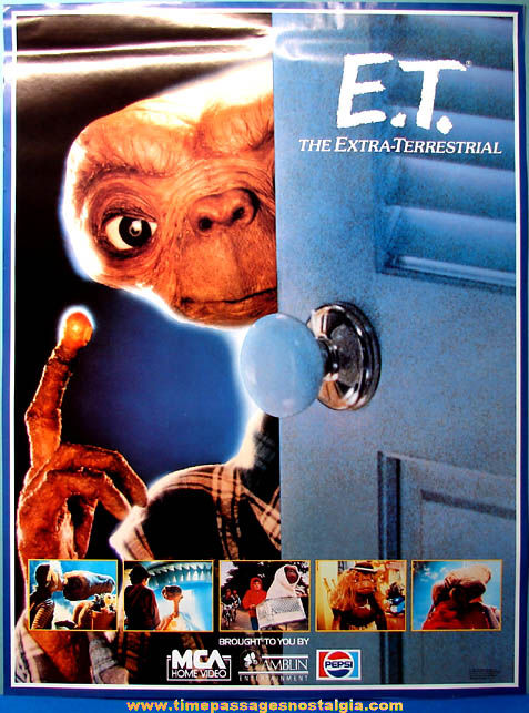 1982 ET The Extra Terrestrial Pepsi Advertising Movie Poster