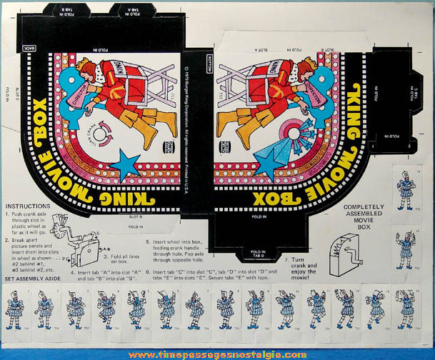 Unpunched 1979 Burger King Restaurant Premium Diecut Character Movie Box