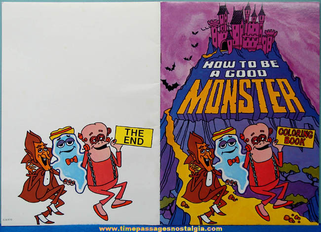 Old Unused General Mills Monster Cereal Advertising Premium Coloring Book