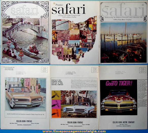 (3) ©1965 & 1966 Pontiac Safari GTO Dealership Advertising Magazines