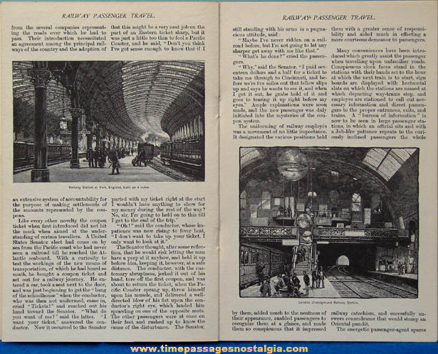 1962 Railway Passenger Travel 1825 - 1880 Book