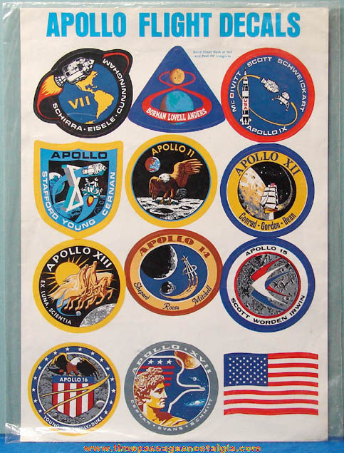 (37) Different Colorful NASA Apollo & Space Shuttle Flight Decal Stickers