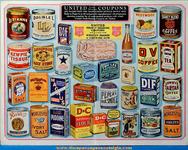 1930 - 1931 United Profit Sharing Coupons Advertising Premium Merchandise Catalog