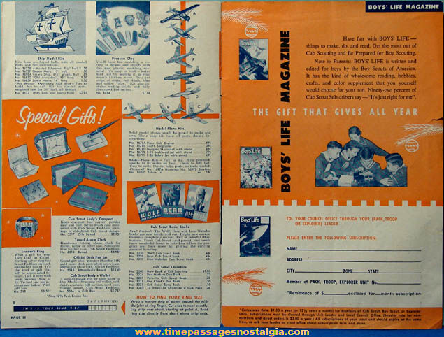 1954 Cub Scouts Christmas Gift Advertising Catalog