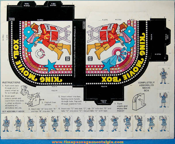 Unpunched 1979 Burger King Restaurant Premium Diecut Character Movie Box