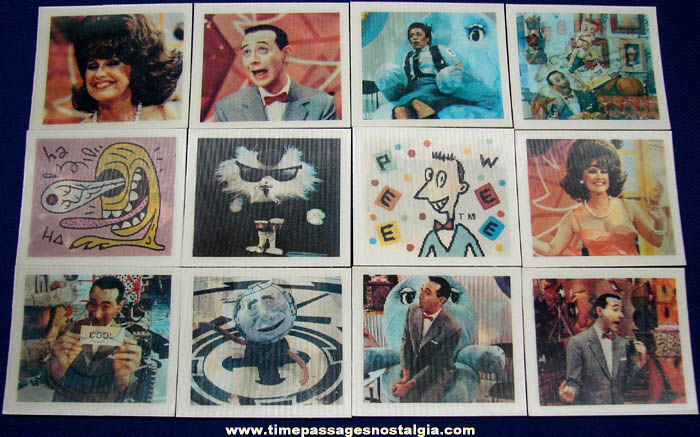 Set of (12) ©1988 Pee Wee Herman Playhouse Topps Flicker Trading Cards