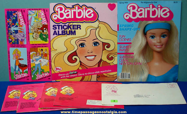(11) Colorful ©1982 - 1984 Barbie Doll Club Premium Items