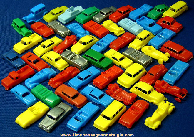 (56) Small Colorful Old MPC Plastic Toy Cars