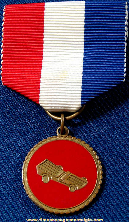 Cub or Boy Scouts Pinewood Derby Car Race Enameled Award Medal