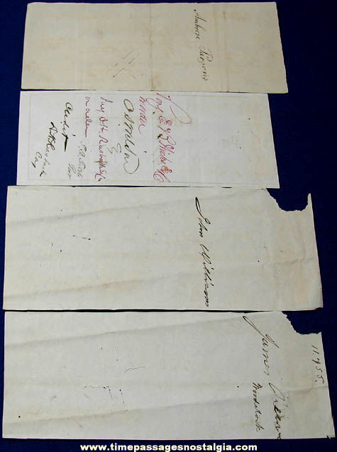 (4) Historic 1840 - 1862 Cazenovia New York Bank Checks