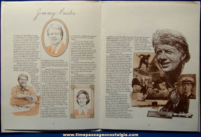 1977 United States President Jimmy Carter Inaugural Packet With Contents