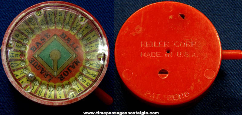 Old Keiler Roulette Wheel Type Pocket Major League Baseball Game