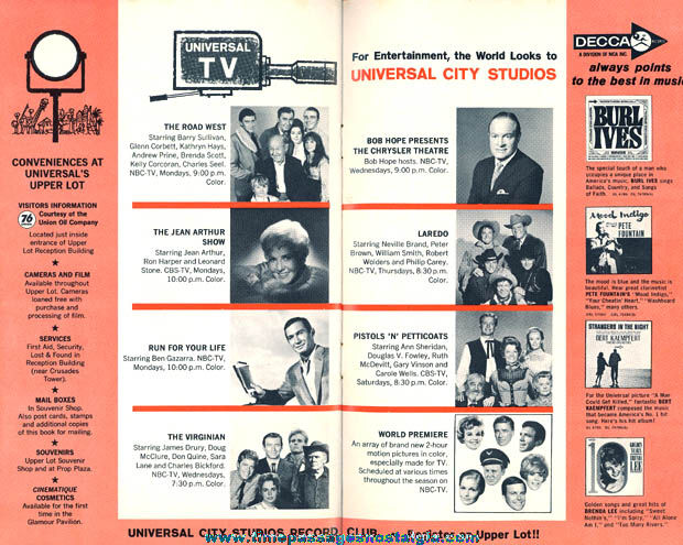 ©1966 Universal City Studios California Advertising Souvenir Tour Booklet