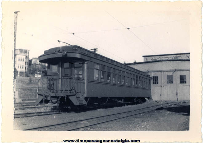 Old Unknown Electric Street Car Photograph