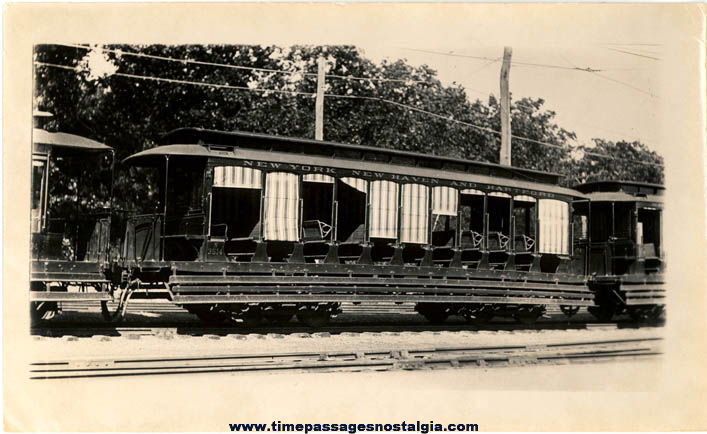 Old New York New Haven & Hartford Open Air Train Car Photograph